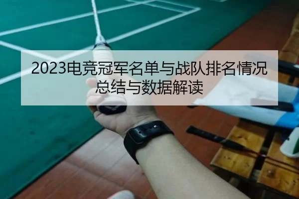 2023电竞冠军名单与战队排名情况总结与数据解读